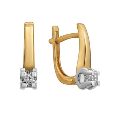 Серьги из золота 585 с бриллиантами