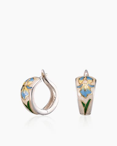 Серьги из серебра 925 с эмалью