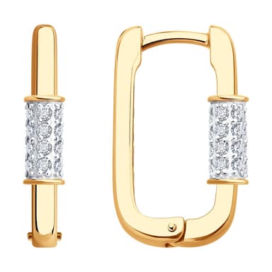 Серьги из Золота 585 с фианитами