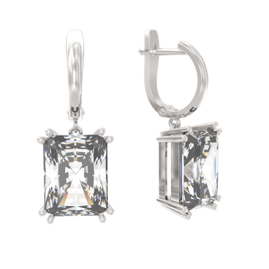 Серьги из серебра 925 с фианитами