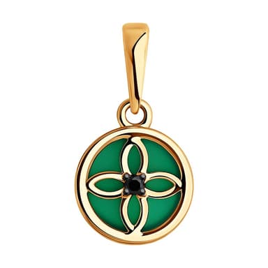 Подвеска из Золота 585 с агатами