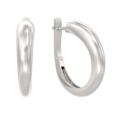 Серьги из серебра 925 без вставки