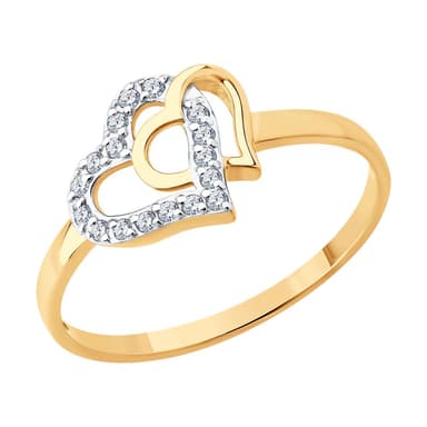 Кольцо из Золота 585 с фианитами