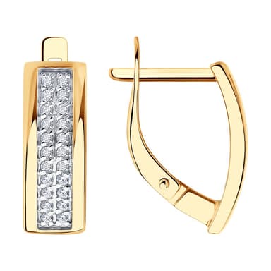 Серьги из Золота 585 с фианитами