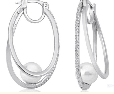 Серьги из серебра 925 с жемчугом