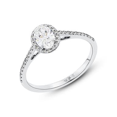 Кольцо из золота 585 с выращенным бриллиантом