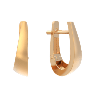 Серьги из золота 585 без вставки