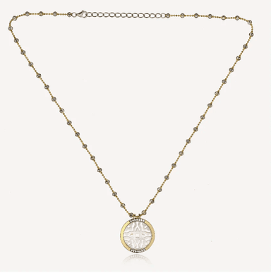 Колье из серебра 925 с перламутром