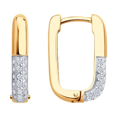 Серьги из Золота 585 с фианитами