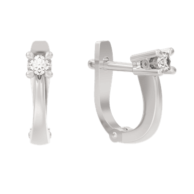 Серьги из серебра 925 с фианитами