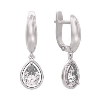 Серьги из серебра 925 с фианитами