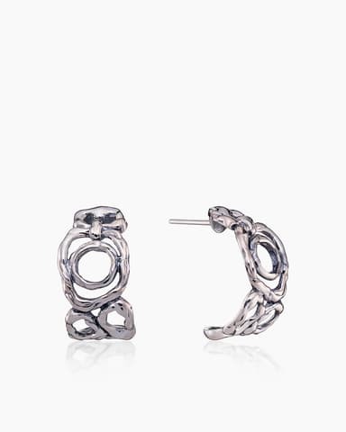 Серьги из серебра 925 с без вставки