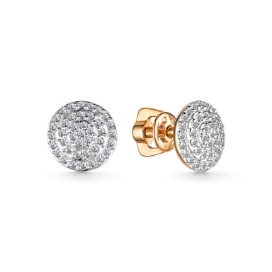 Серьги из золота 585 с бриллиантами