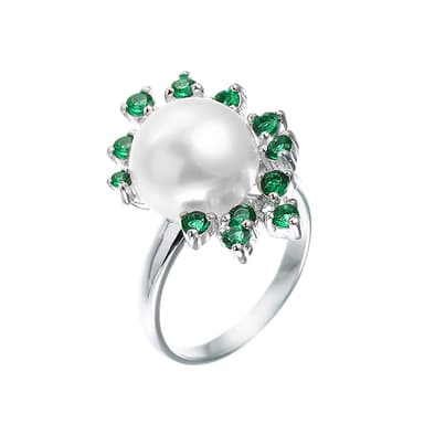 Кольцо из серебра 925 с жемчугом