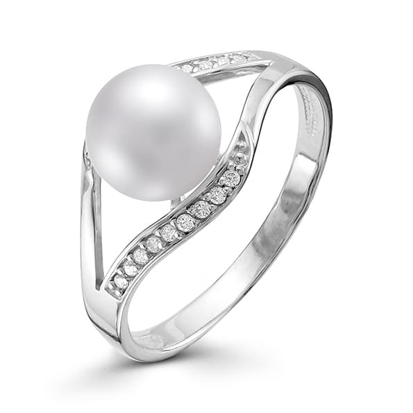 Кольцо из серебра 925 с жемчугом