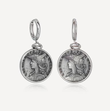 Серьги из бижутерный сплава без вставки