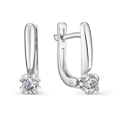 Серьги из золота 585 с бриллиантами