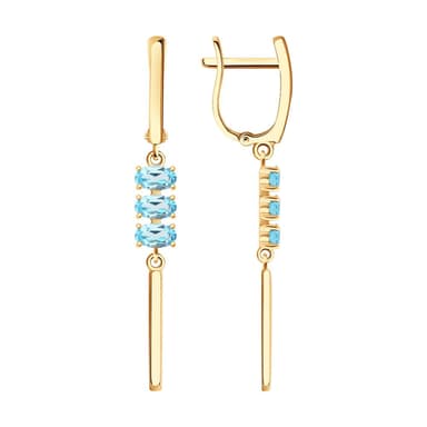 Серьги из Золота 585 с топазами
