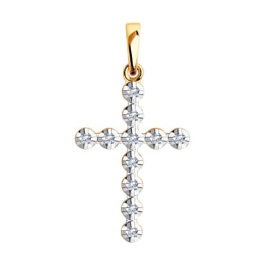 Подвеска из золота 585 с фианитами