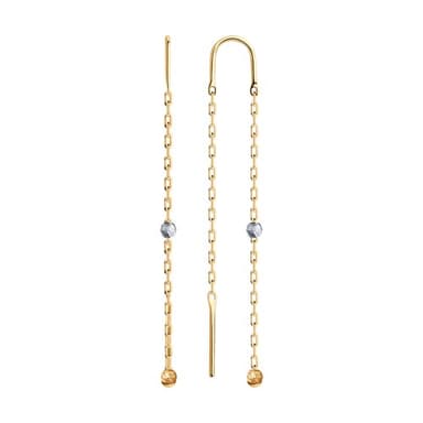 Серьги из золота 585 без вставки