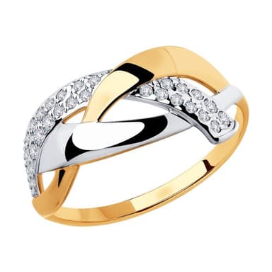 Кольцо из золота 585 с фианит