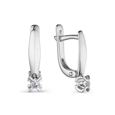 Серьги из золота 585 с бриллиантами