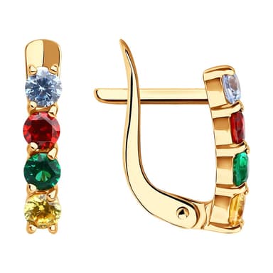 Серьги из Золота 585 с фианитами