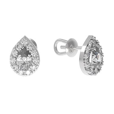 Серьги из серебра 925 с фианитами