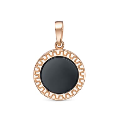 Подвеска из золота 585 с ониксами