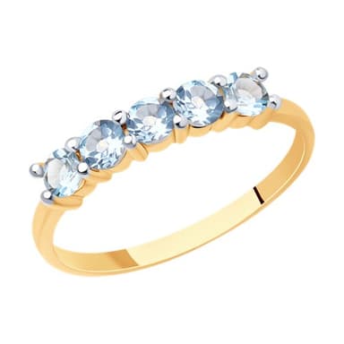 Кольцо из золота 585 с топазами