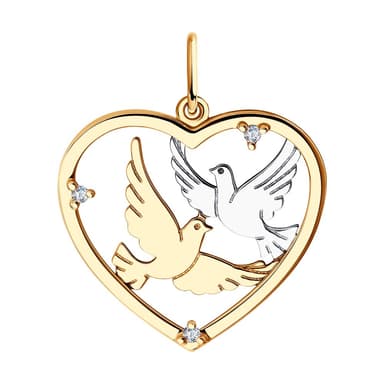 Подвеска из Золота 585 с фианитами