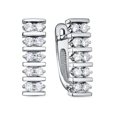 Серьги из золота 585 с бриллиантом