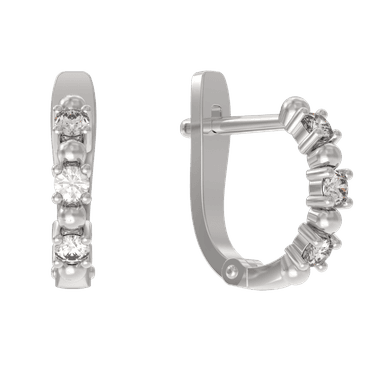 Серьги из серебра 925 с фианитами