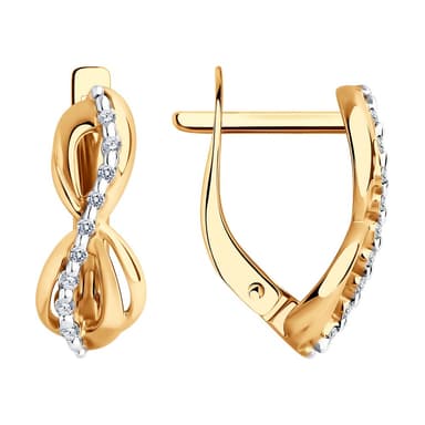 Серьги из Золота 585 с фианитами