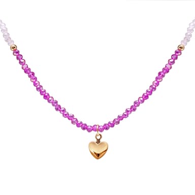 Колье из стали с ювелирным стеклом