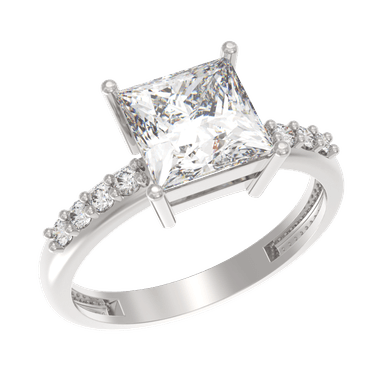 Кольцо из серебра 925 с фианитами