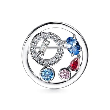 Брошь из серебра 925 с кристаллами swarovski