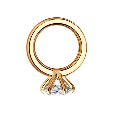 Подвеска из золота 585 с фианитами