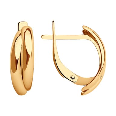 Серьги из золота 585 без вставки