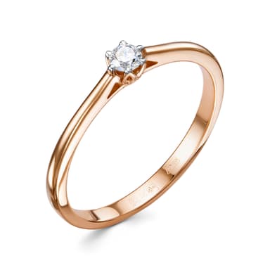 Кольцо из золота 585 с бриллиантом