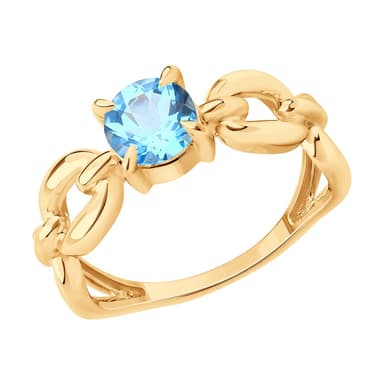 Кольцо из Золота 585 с топазами