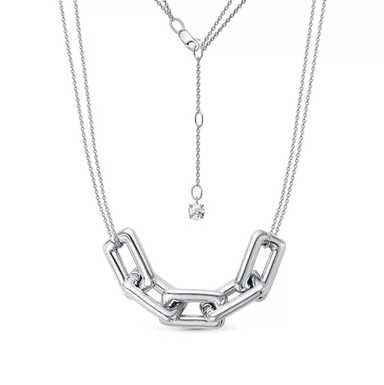 Колье из серебра 925 с фианитами