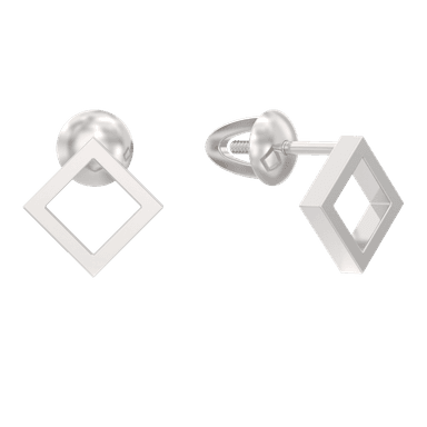 Серьги из серебра 925 без вставки