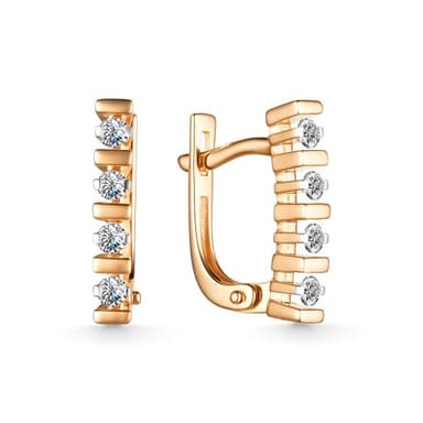 Серьги из золота 585 с бриллиантами