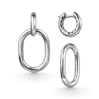 Серьги из серебра 925 без вставки