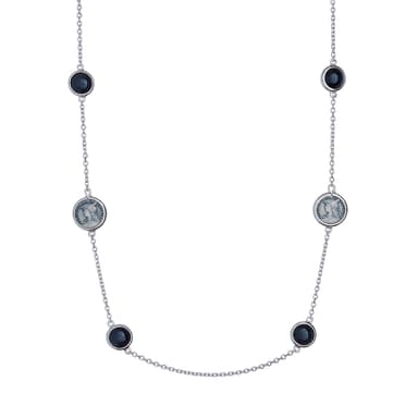 Колье из бижутерный сплава с кварцем