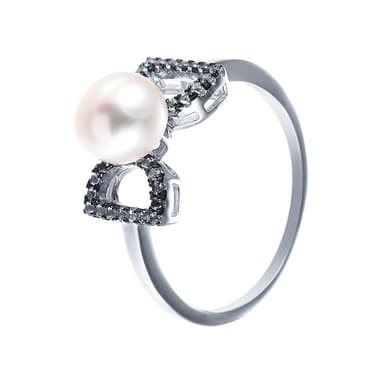 Кольцо из серебра 925 с жемчугом