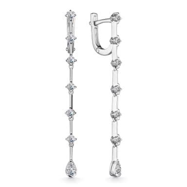 Серьги из золота 585 с бриллиантами