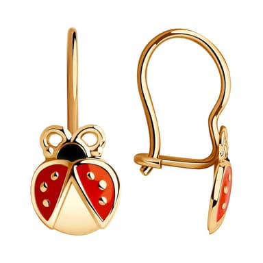 Серьги из Золота 585 с эмалью