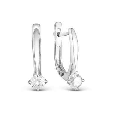 Серьги из серебра 925 с фианит